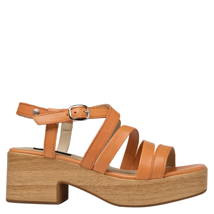 SANDALIAS MUJER POLLINI CUERO CASUAL I191 NARANJA - 2