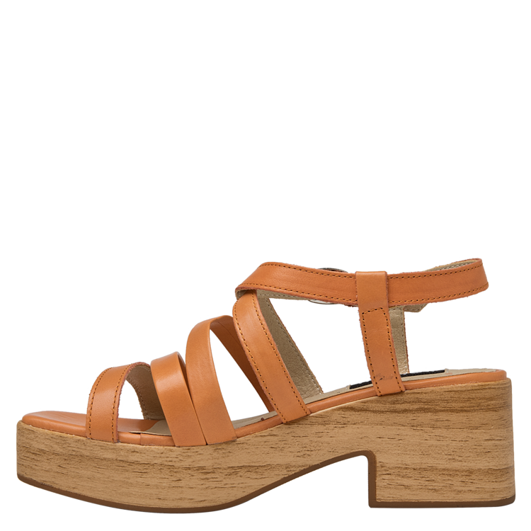 SANDALIAS MUJER POLLINI CUERO CASUAL I191 NARANJA - 4