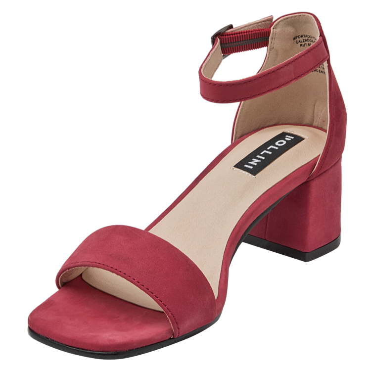 SANDALIAS MUJER POLLINI CUERO ROJO CASUAL I156 - 5
