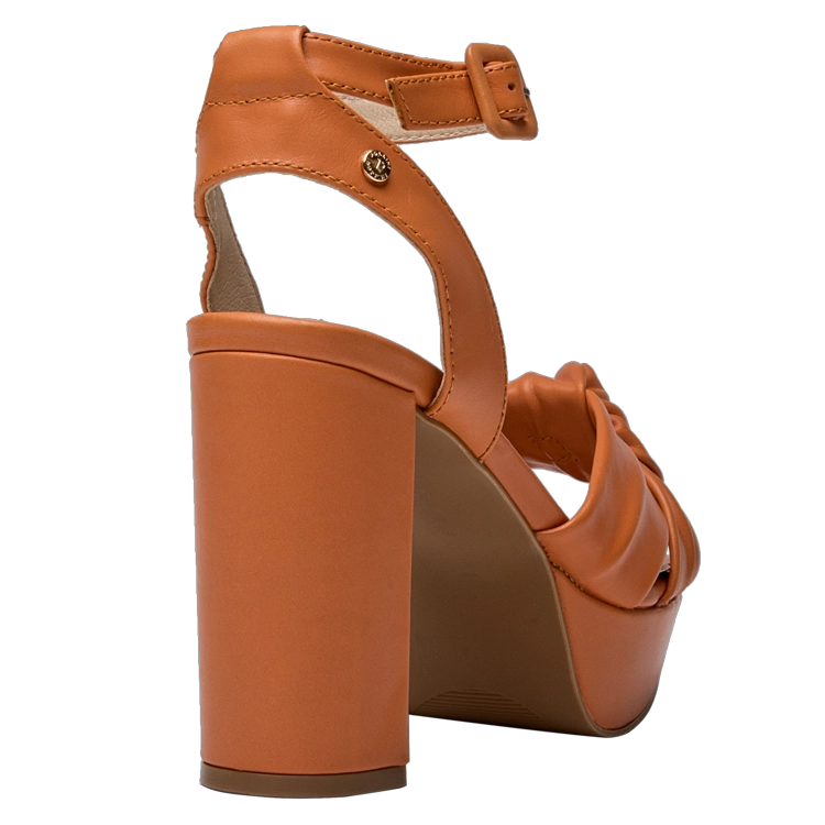 SANDALIAS MUJER POLLINI CUERO CASUAL I167 NARANJA - 3