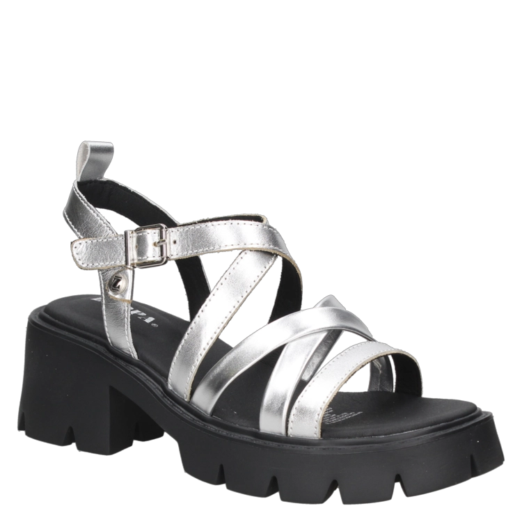 SANDALIAS MUJER ZAPPA CUERO CASUAL I331 PLATEADO - 1