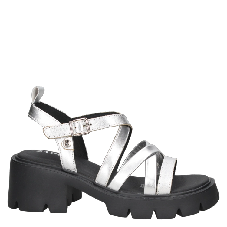 SANDALIAS MUJER ZAPPA CUERO CASUAL I331 PLATEADO - 2
