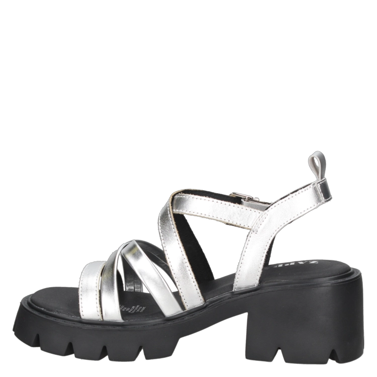 SANDALIAS MUJER ZAPPA CUERO CASUAL I331 PLATEADO - 4