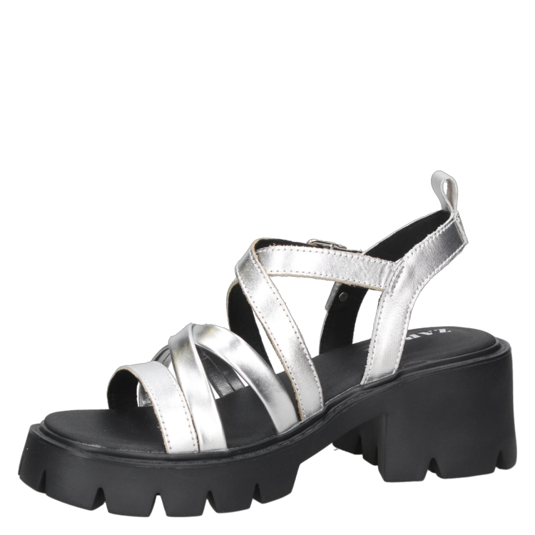 SANDALIAS MUJER ZAPPA CUERO CASUAL I331 PLATEADO - 5