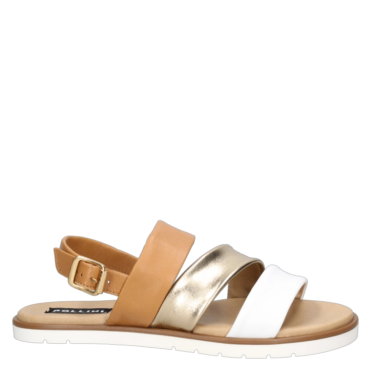 SANDALIAS MUJER POLLINI CUERO BEIGE CASUAL I251 - 2