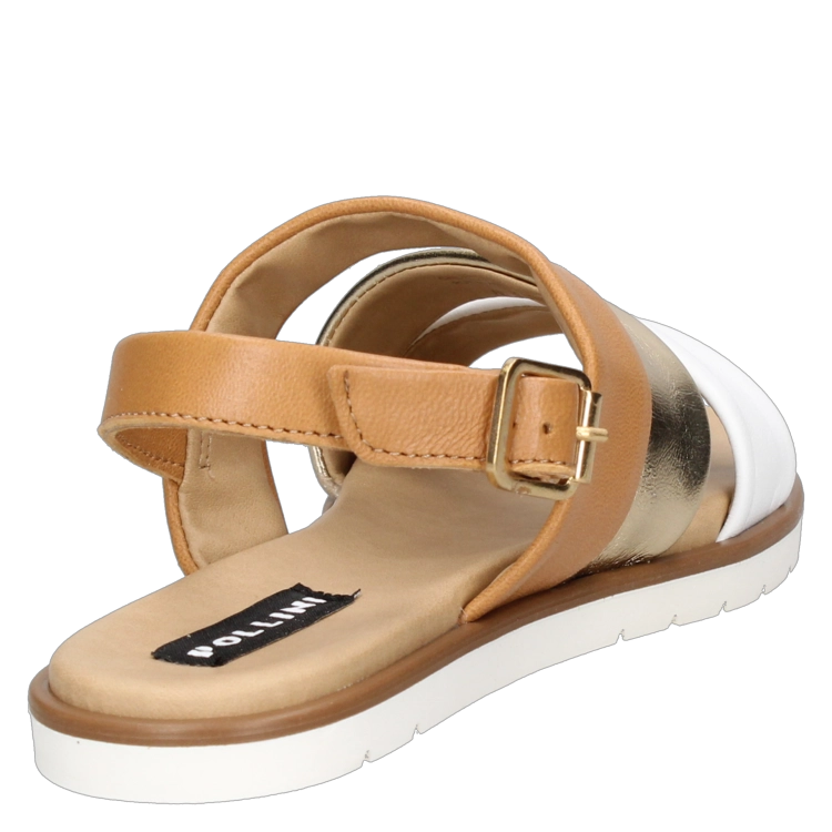 SANDALIAS MUJER POLLINI CUERO BEIGE CASUAL I251 - 3