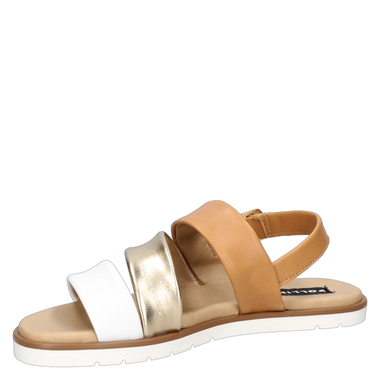 SANDALIAS MUJER POLLINI CUERO BEIGE CASUAL I251 - 5