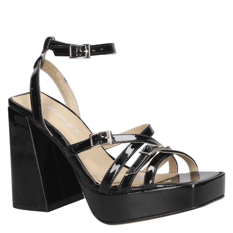 SANDALIAS MUJER MINGO CUERO NEGRO CASUAL I411 - 1