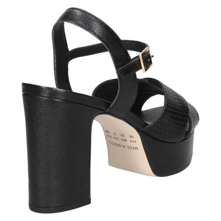 SANDALIAS MUJER MINGO CUERO CASUAL - I450 NEGRO - 3