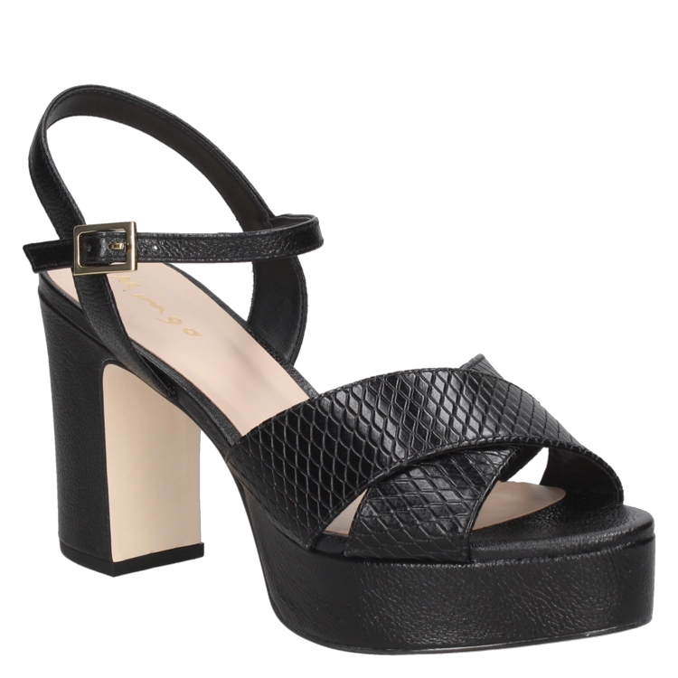 SANDALIAS MUJER MINGO CUERO CASUAL - I450 NEGRO - 6