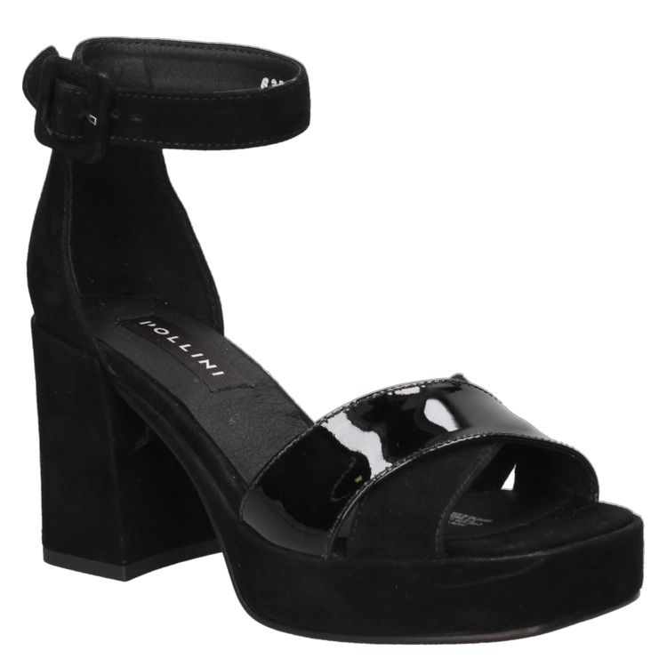 SANDALIAS MUJER POLLINI CUERO CASUAL - I294 NEGRO - 6