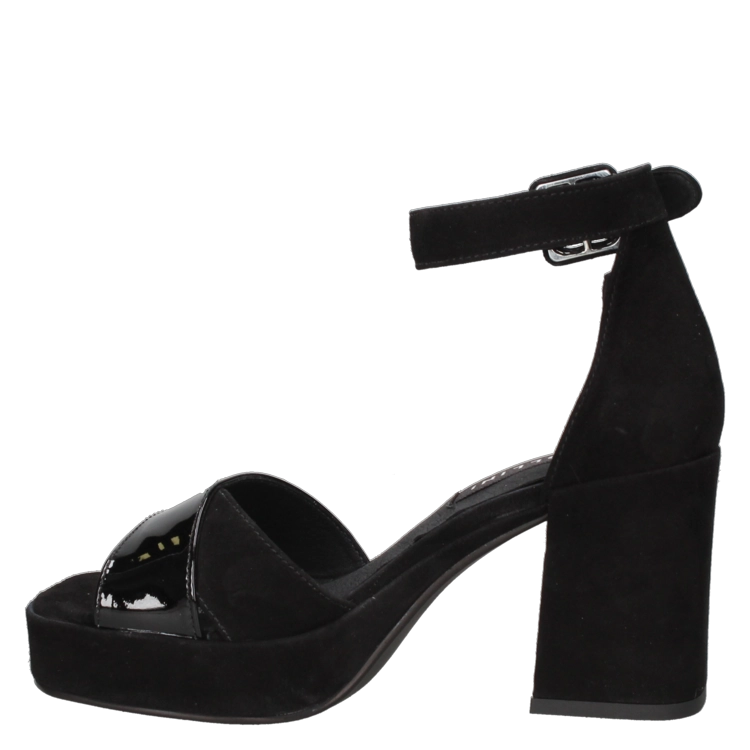 SANDALIAS MUJER POLLINI CUERO CASUAL - I294 NEGRO - 9