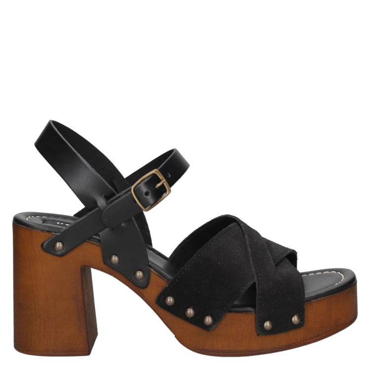 SANDALIAS MUJER POLLINI CUERO CASUAL - I264 NEGRO - 2