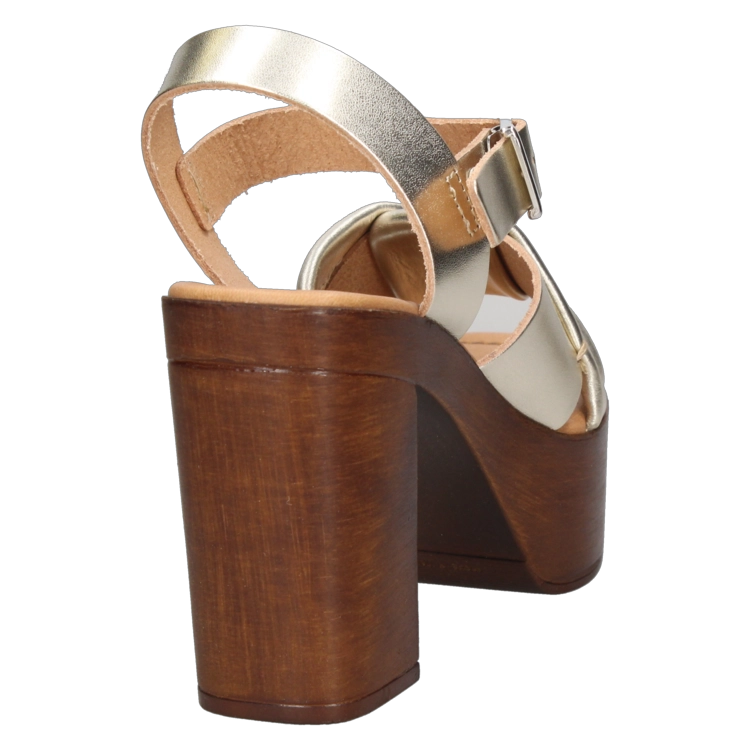 SANDALIAS MUJER POLLINI CUERO CASUAL - I274 DORADO - 3