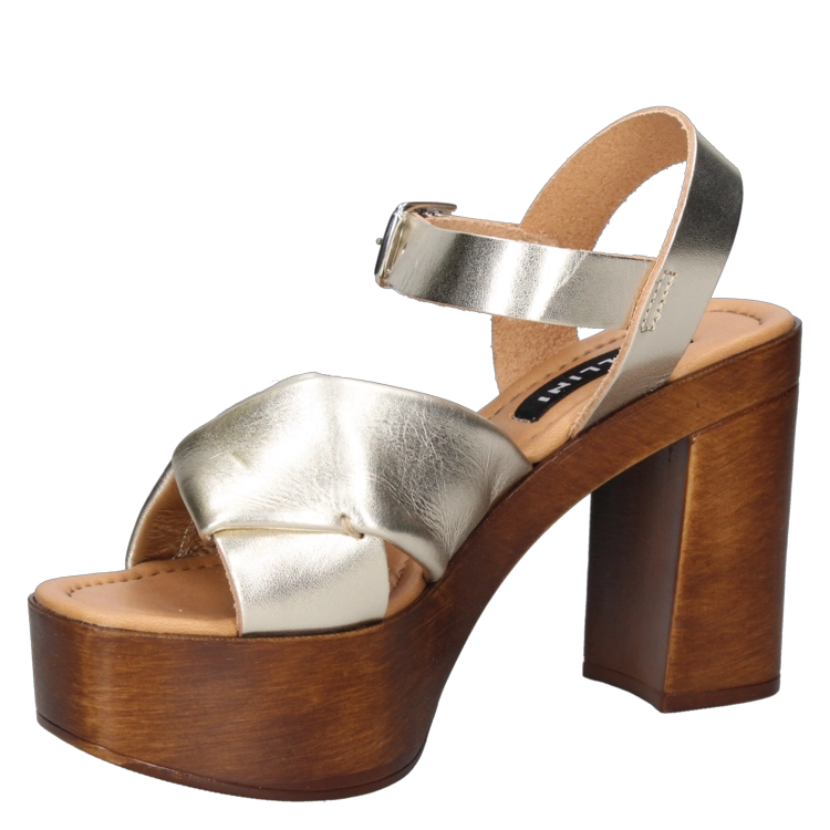 SANDALIAS MUJER POLLINI CUERO CASUAL - I274 DORADO - 7