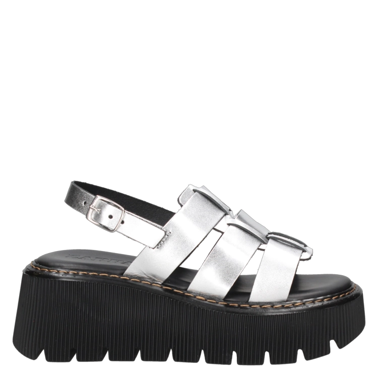 SANDALIAS MUJER ZAPPA CUERO CASUAL - I365 PLATEADO - 2