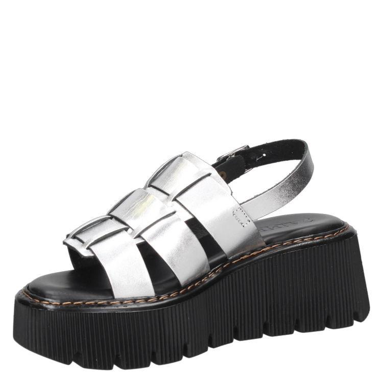 SANDALIAS MUJER ZAPPA CUERO CASUAL - I365 PLATEADO - 5