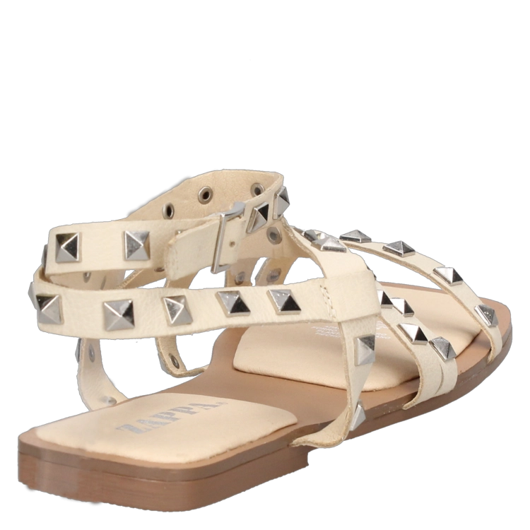 SANDALIAS MUJER ZAPPA CUERO CASUAL - I338 BEIGE - 3