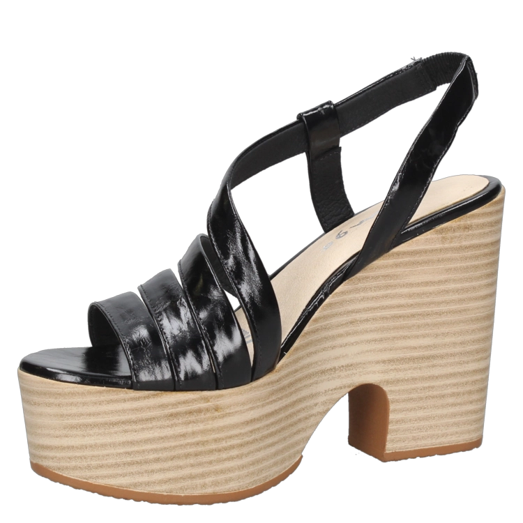 SANDALIAS MUJER MINGO CUERO CASUAL - I410 NEGRO - 5