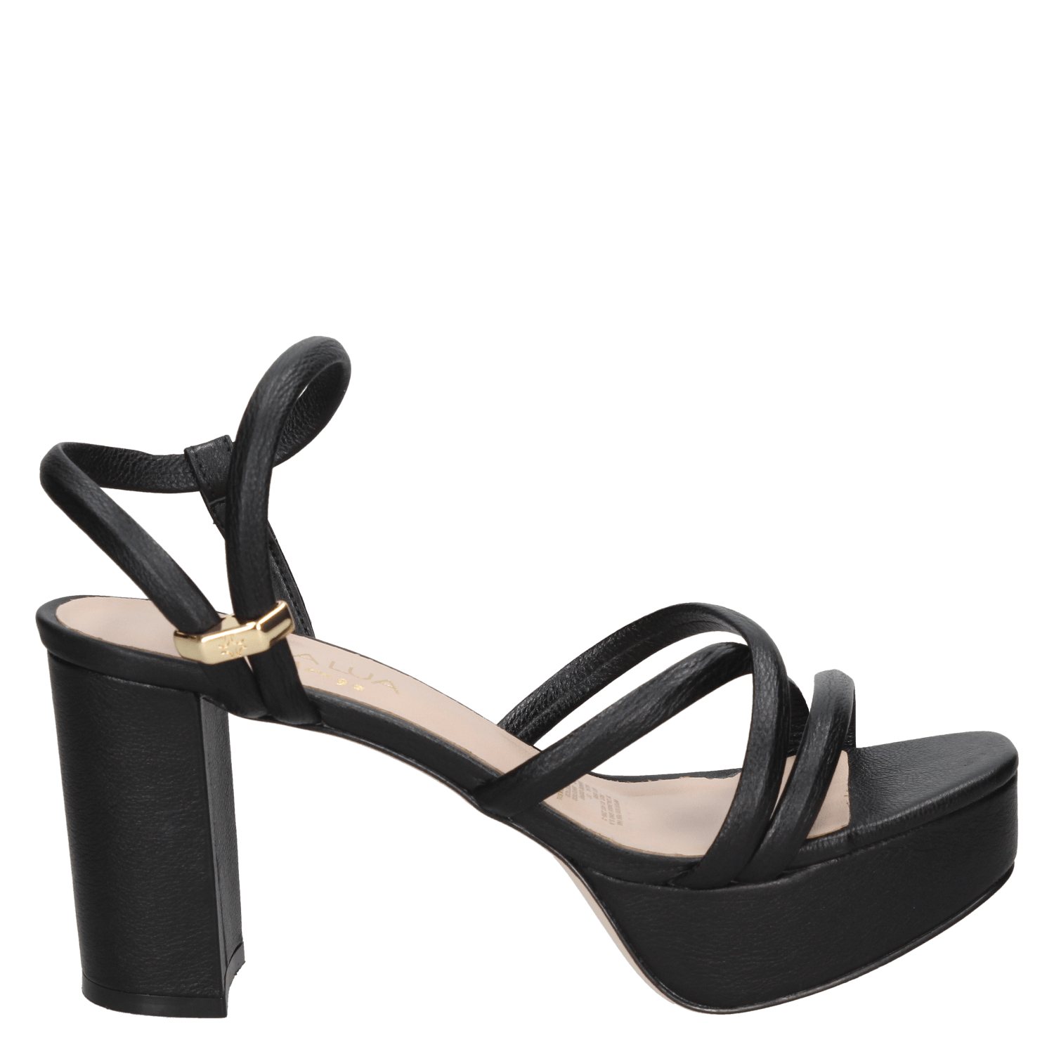 SANDALIAS MUJER LUZ DA LUA CUERO CASUAL - I595 NEGRO - 2