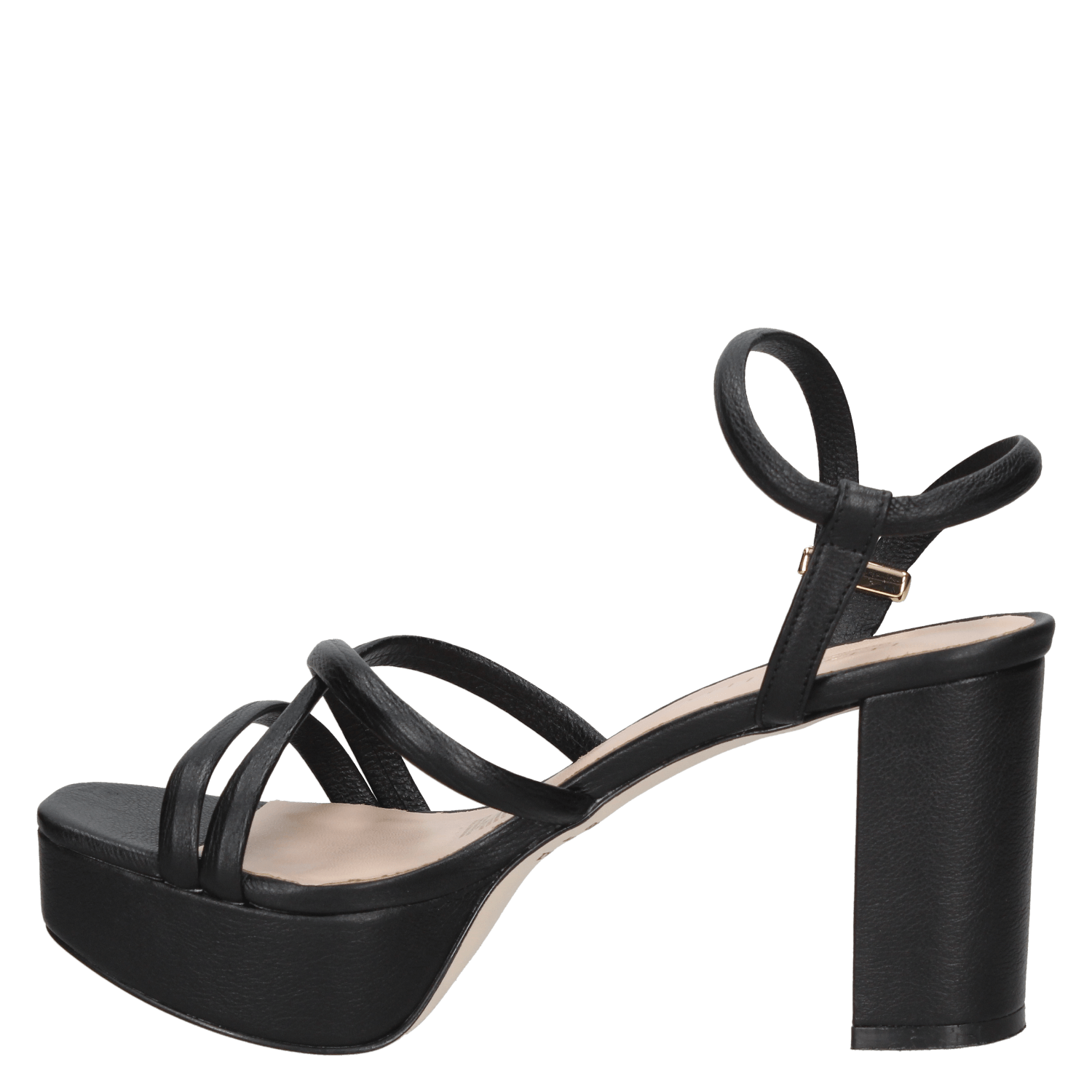 SANDALIAS MUJER LUZ DA LUA CUERO CASUAL - I595 NEGRO - 4