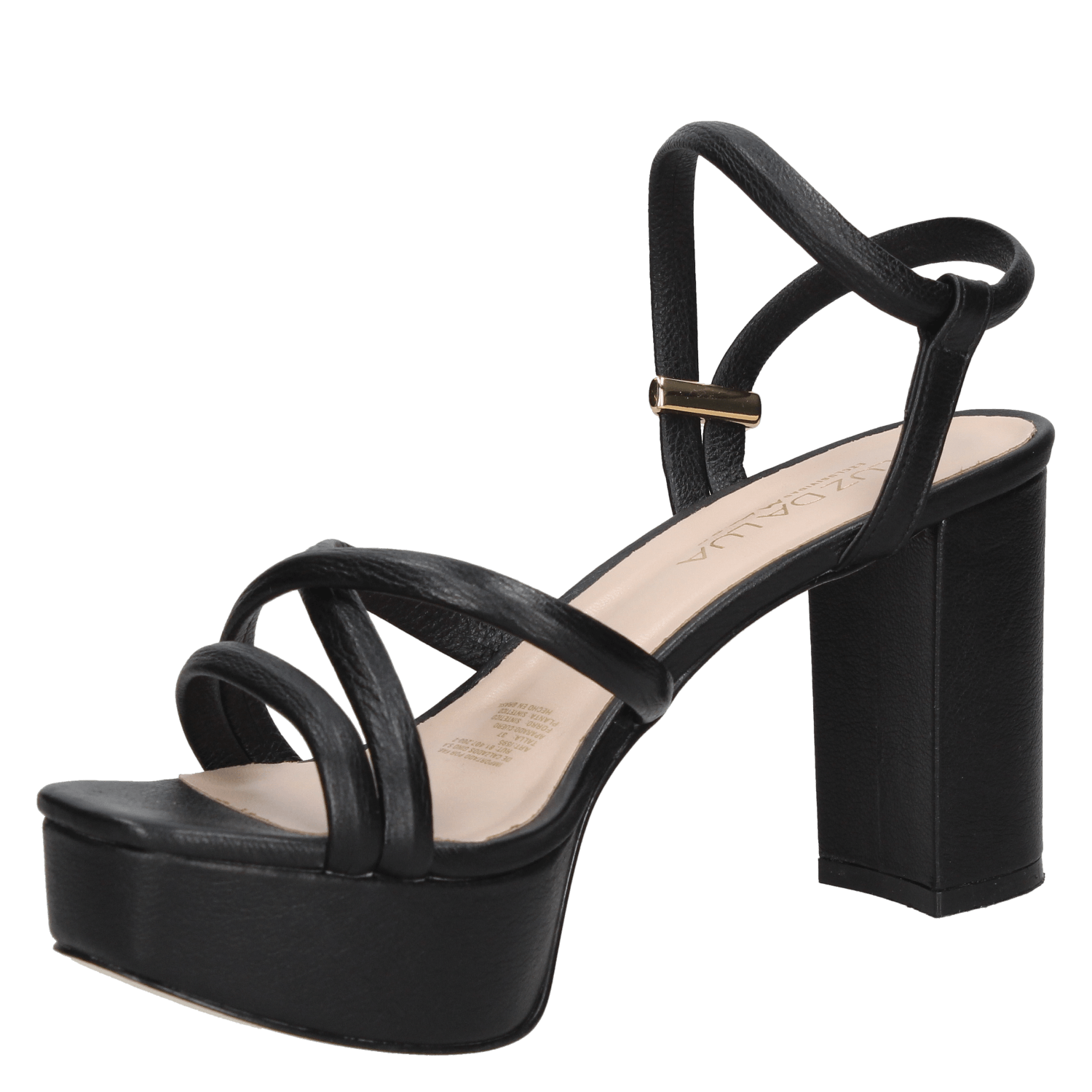 SANDALIAS MUJER LUZ DA LUA CUERO CASUAL - I595 NEGRO - 5
