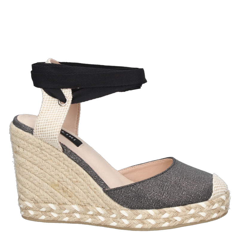 ALPARGATAS MUJER POLLINI TEXTIL CASUAL I573 NEGRO - 1