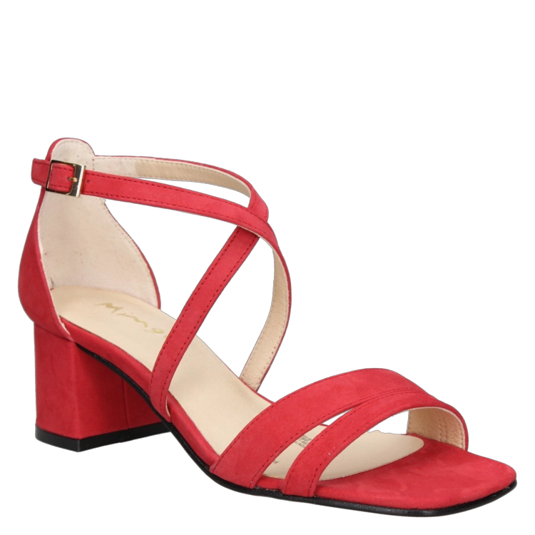 SANDALIAS MUJER MINGO CUERO CASUAL - I402 ROJO - 1