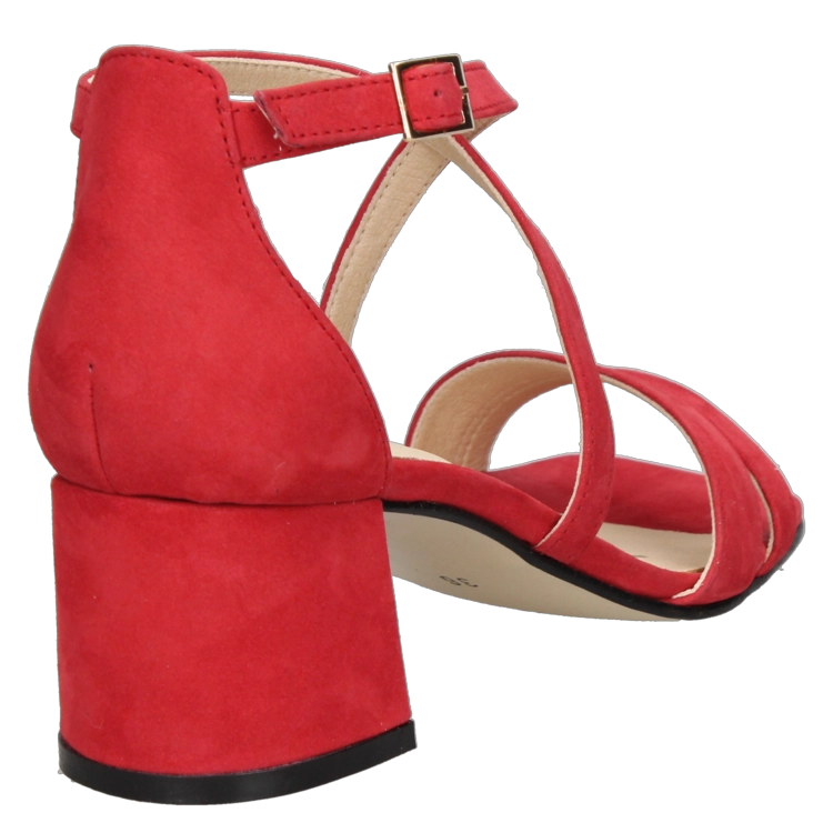 SANDALIAS MUJER MINGO CUERO CASUAL - I402 ROJO - 3