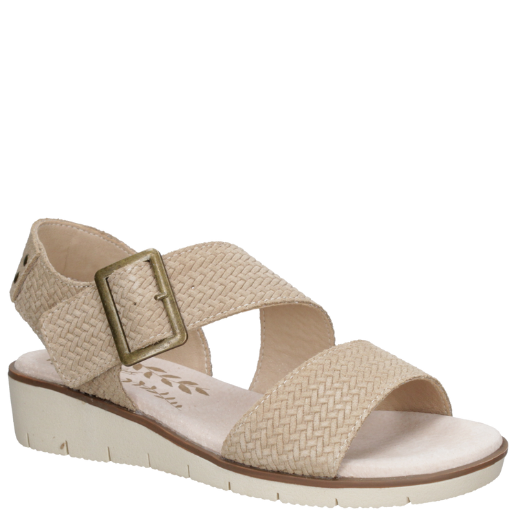 SANDALIAS MUJER PANAMA JACK CUERO BEIGE CASUAL K634 - 1
