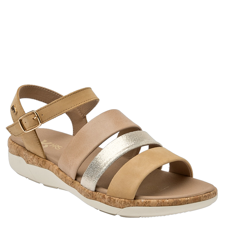 SANDALIAS MUJER 16 HRS CUERO MARRÓN CLARO CASUAL K132 - 2