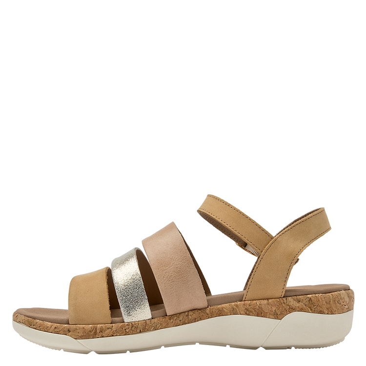 SANDALIAS MUJER 16 HRS CUERO MARRÓN CLARO CASUAL K132 - 7