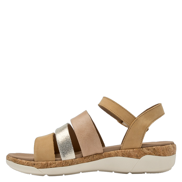 SANDALIAS MUJER 16 HRS CUERO MARRÓN CLARO CASUAL K132 - 7