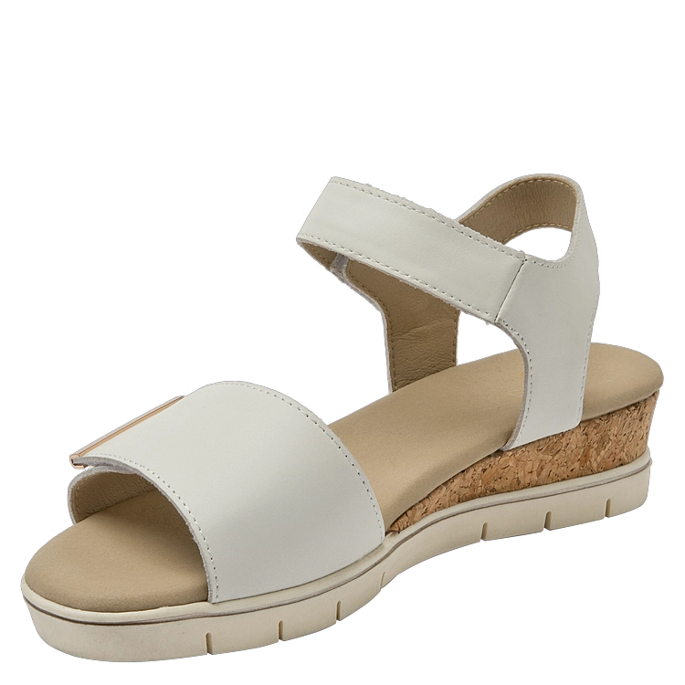 SANDALIAS MUJER 16 HRS CUERO ROJO CASUAL K136 - 8
