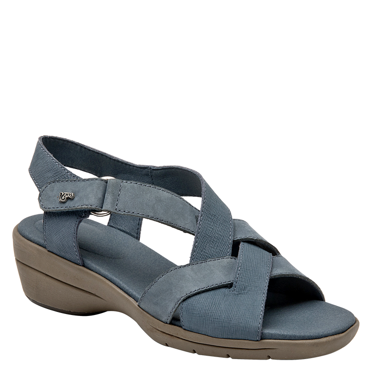 SANDALIAS MUJER 16 HRS CUERO AZUL CASUAL K003 - 1