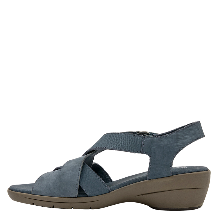 SANDALIAS MUJER 16 HRS CUERO AZUL CASUAL K003 - 4
