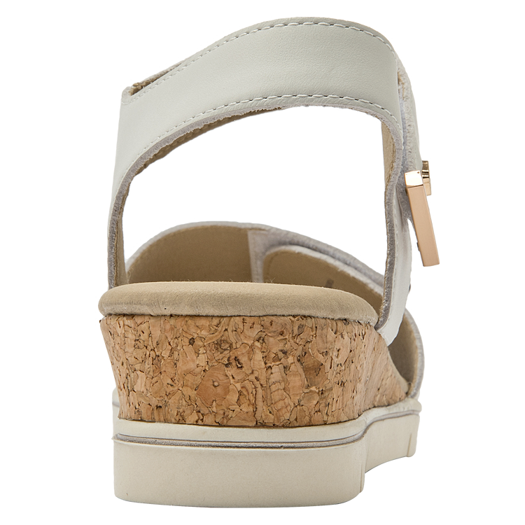 SANDALIAS MUJER 16 HRS CUERO BLANCO CASUAL K136 - 3