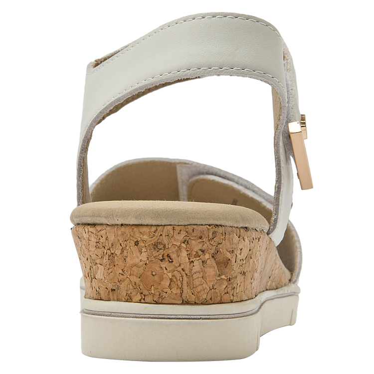 SANDALIAS MUJER 16 HRS CUERO BLANCO CASUAL K136 - 3