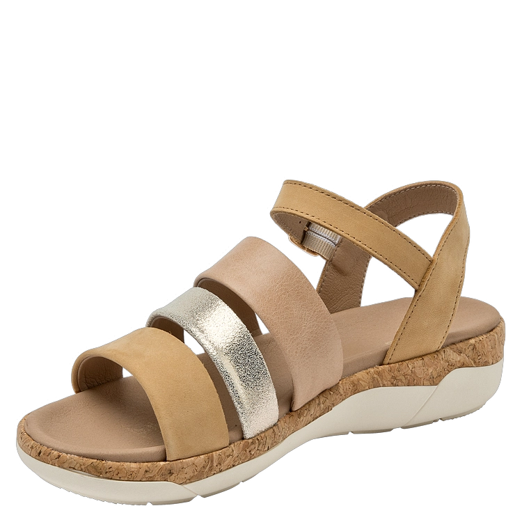 SANDALIAS MUJER 16 HRS CUERO NEGRO CASUAL K132 - 9