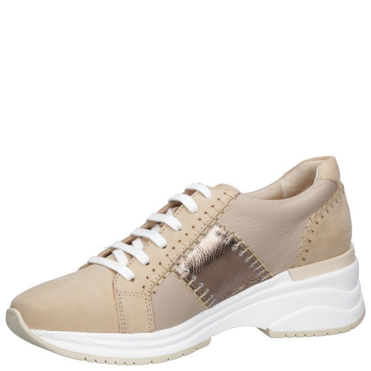 ZAPATILLAS MUJER MINGO CASUALES BEIGE CUERO K456 - 5