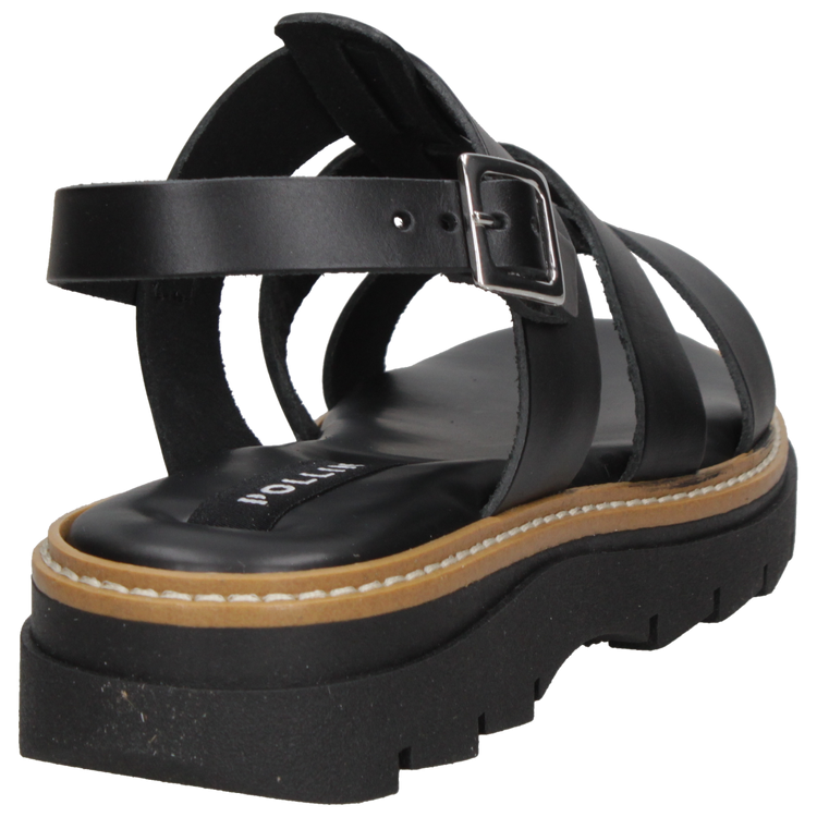 SANDALIAS MUJER POLLINI CUERO PLATEADO CASUAL K296 - 8