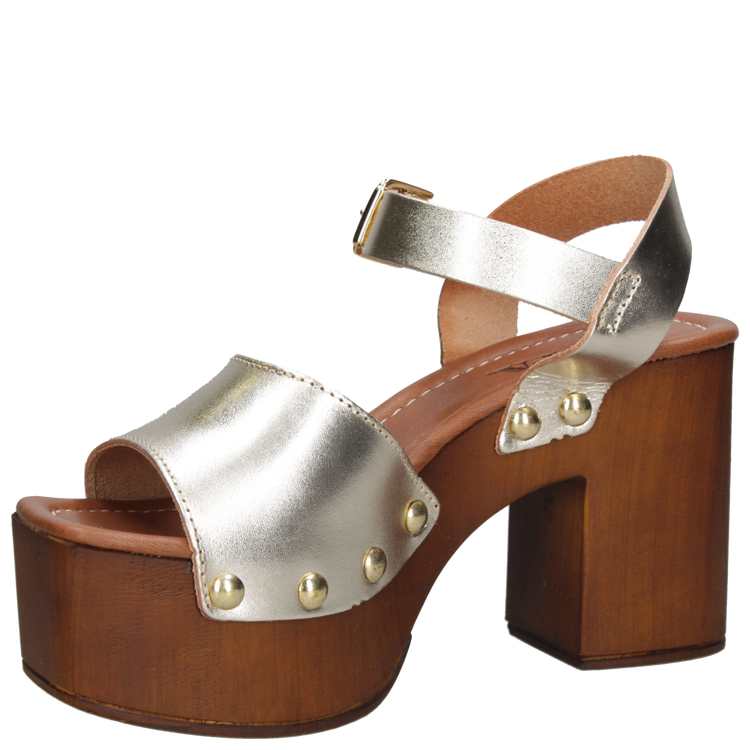 SANDALIAS MUJER ZAPPA CUERO DORADO CASUAL K428 - 5