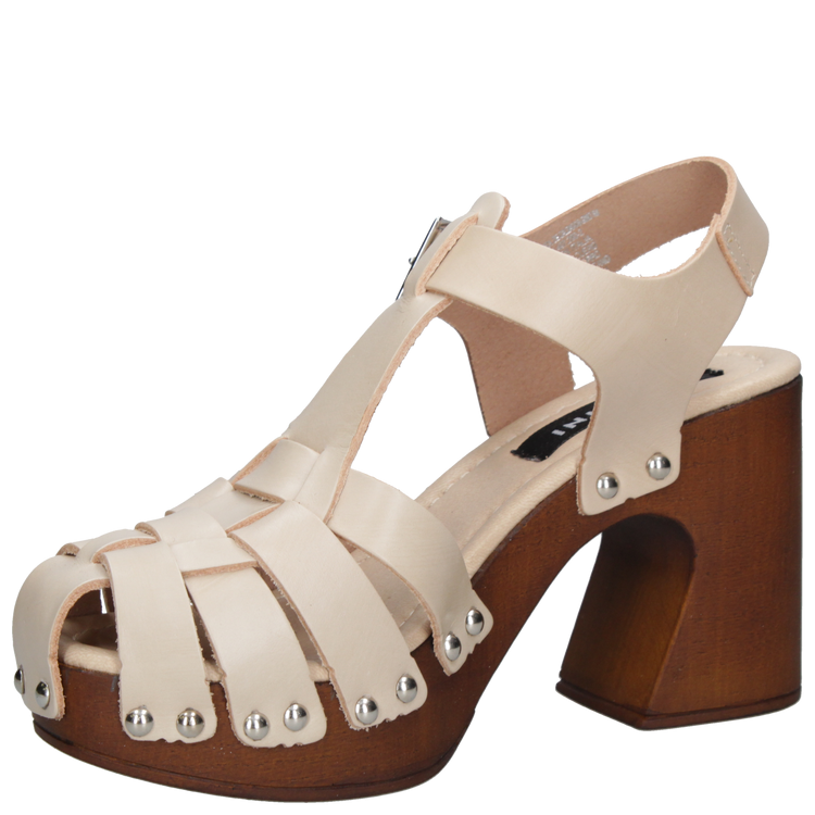 SANDALIAS MUJER POLLINI CUERO BEIGE CASUAL K294 - 5