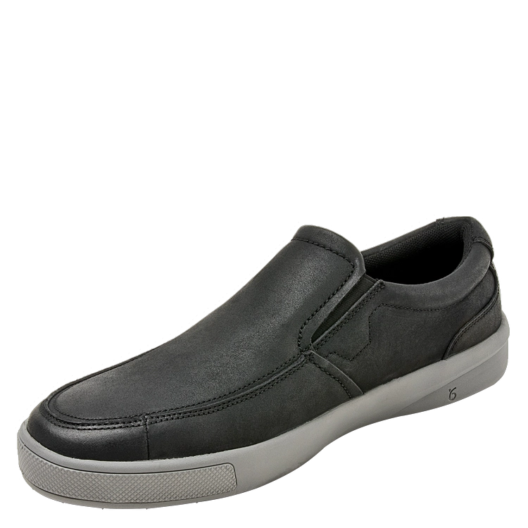 ZAPATILLAS HOMBRE 16 HRS CASUALES NEGRO CUERO K174 - 5