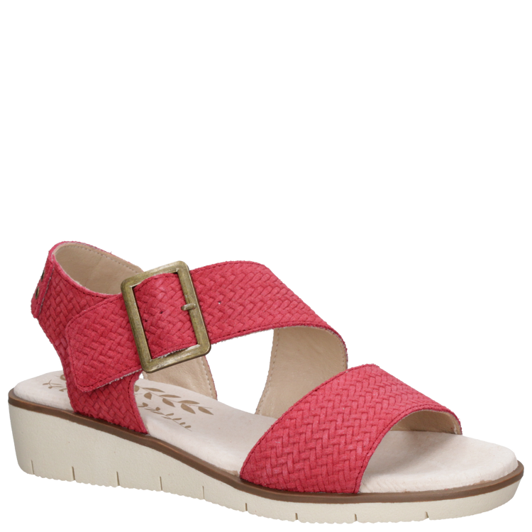 SANDALIAS MUJER PANAMA JACK CUERO ROJO CASUAL K634 - 1
