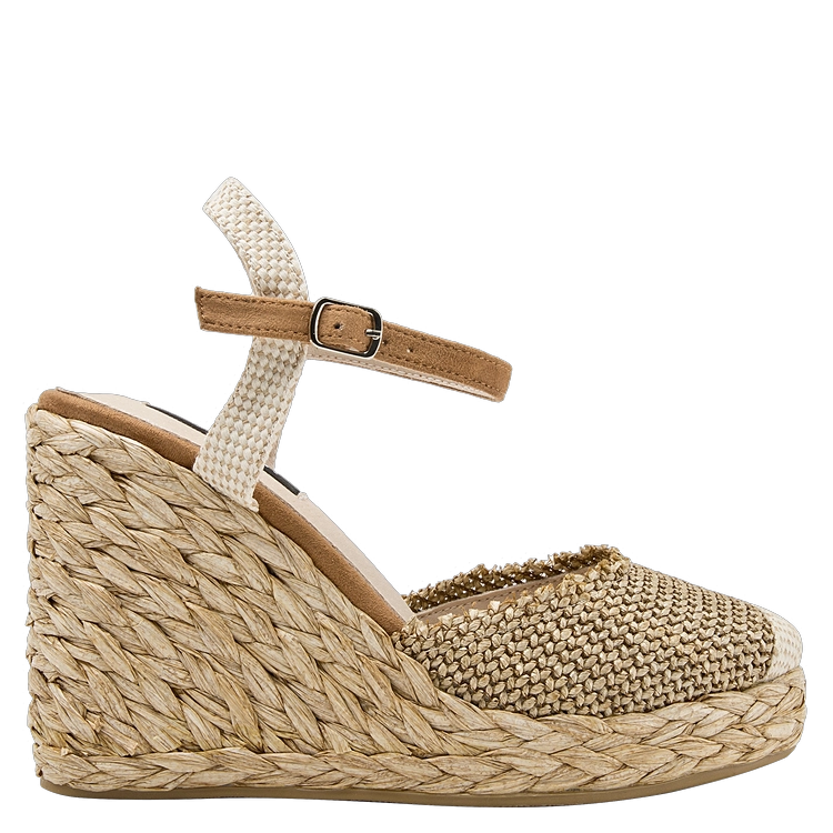 SANDALIA CASUAL MUJER POLLINI BEIGE K327 - 1
