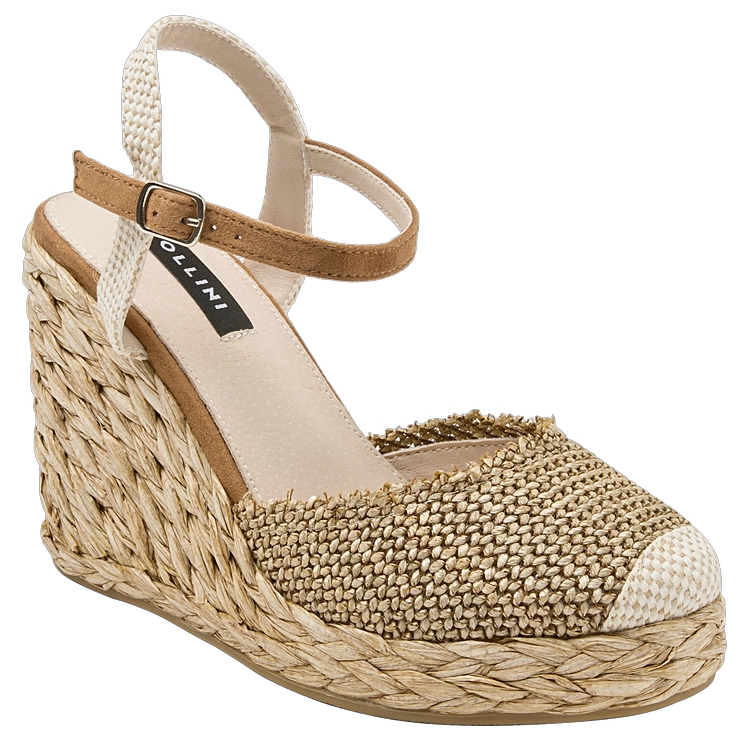 SANDALIA CASUAL MUJER POLLINI BEIGE K327 - 2