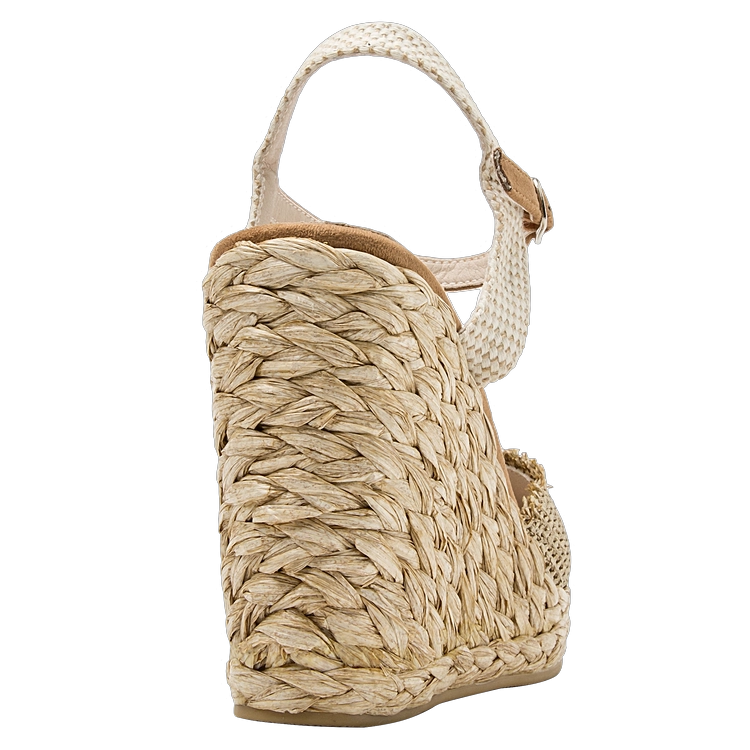 SANDALIA CASUAL MUJER POLLINI BEIGE K327 - 3