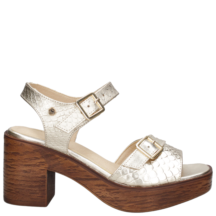 SANDALIA CASUAL MUJER MINGO CUERO DORADO K463 - 2