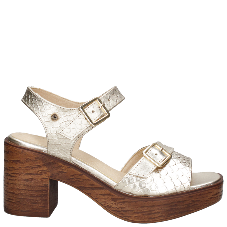 SANDALIA CASUAL MUJER MINGO CUERO DORADO K463 - 2